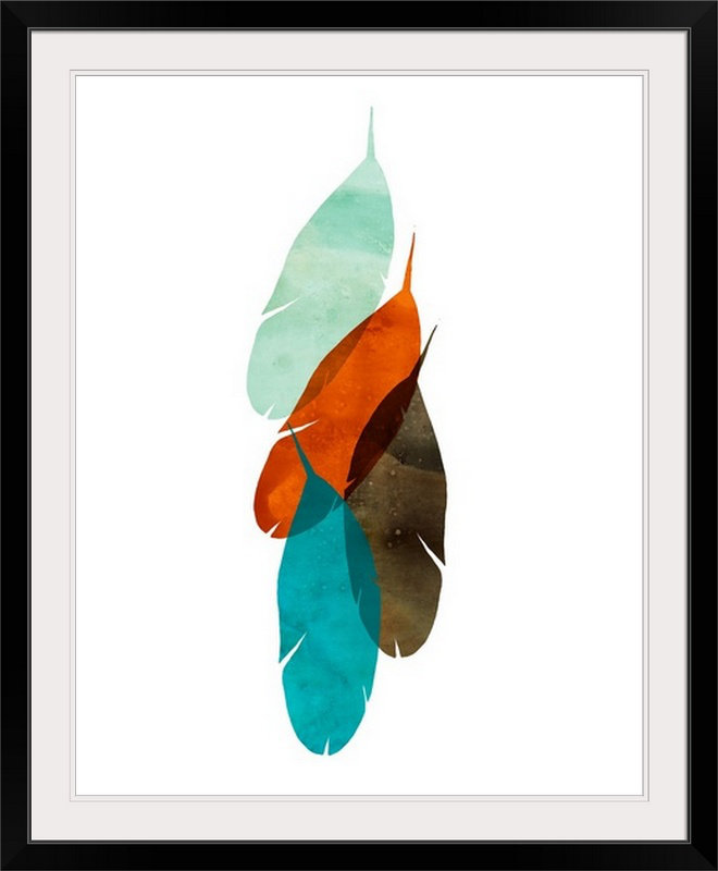 « mod plumes », impression, H 23 po x l 20 po x P 1 po, Cadre noir