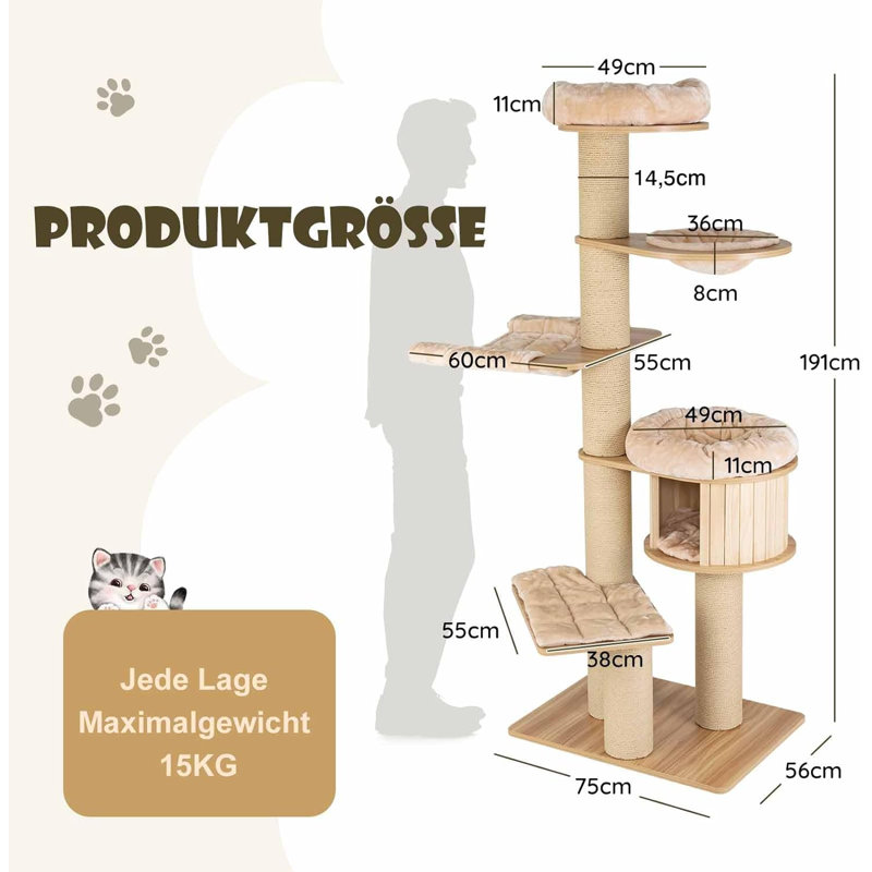 Vidalia 191cm H Cat Tree