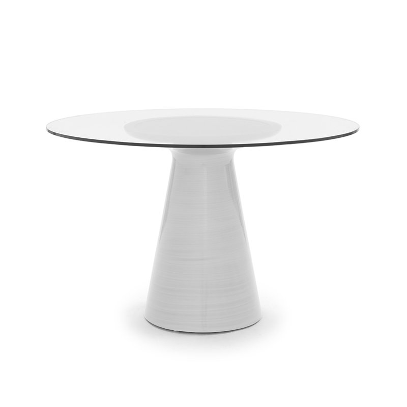 Addie 36 Round Dining Table, 30" H x 48" L x 48" W, White