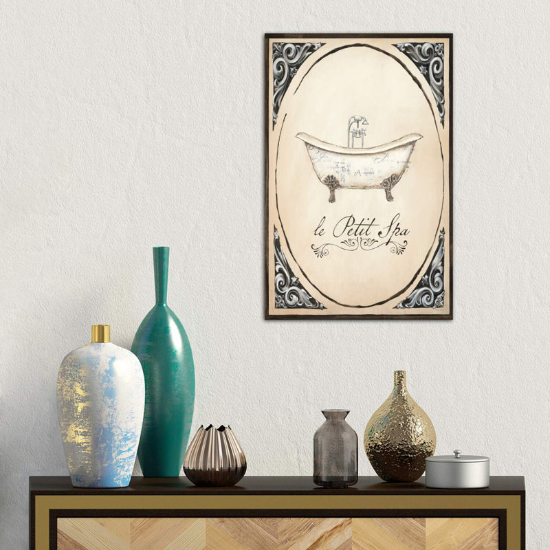 «Le Petit Spa I» par Emily Adams - impression d'art graphique, H 26 po x l 18 po x 1,5 po, Toile tendue