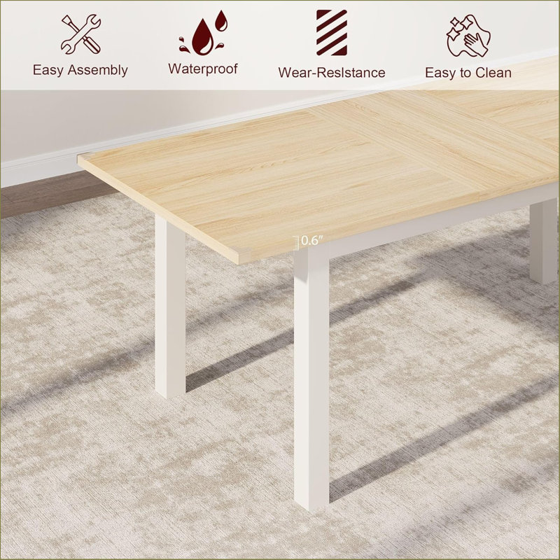 Extendable Metal Base Dining Table