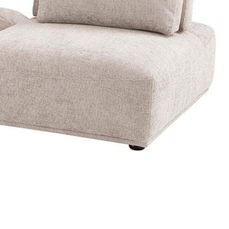 Canapé modulaire 2 places Stavan, boucle brun clair, profondeur d'assise réglable, Boucle brun clair