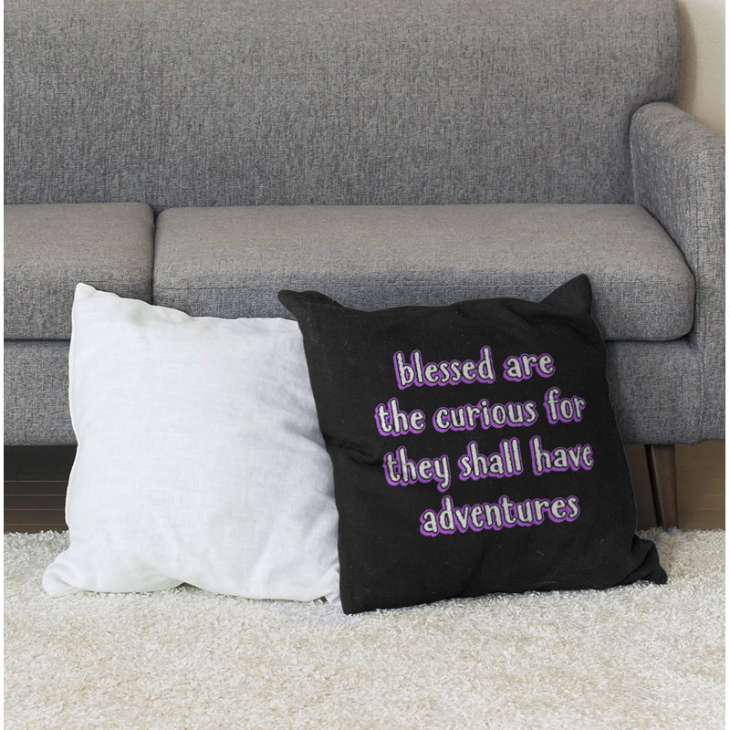 Coussin de sol curiosité inspirant, H 28 po x l 28 po, Mauve