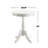 Round Pedestal Accent Table, White