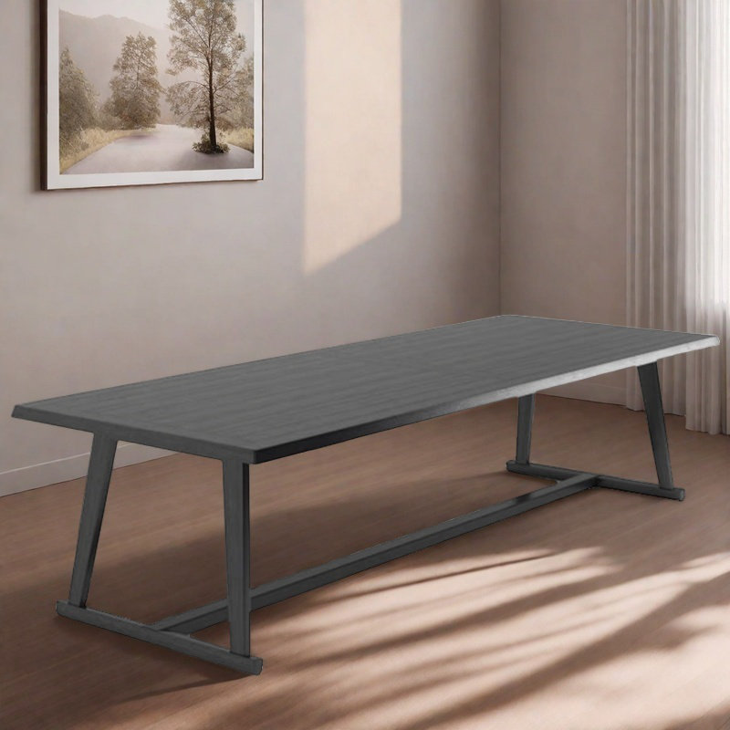 Table de salle à manger moderne et simple en bois massif, H 29,5 po x L 78,7 po x l 31,4 po