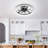 RGB Ceiling Fan With Lights, 19" Fandelier Low Profile Ceiling Fan, 3000K-6000K Dimmable & RGB Modern Flush Mount LED Ceiling Fan Light With Remote Control For Bedroom-637578339