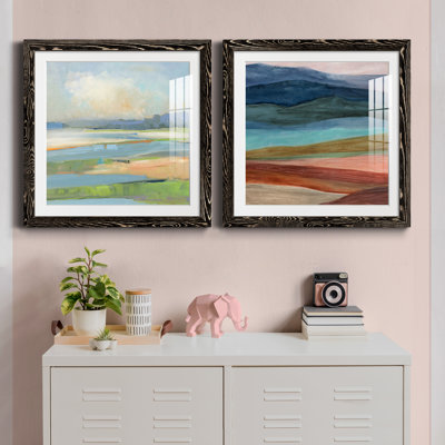" Pastel Coast " 2 - Pieces Painting Print