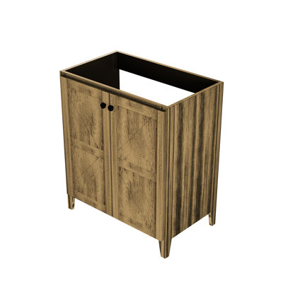 30inch Foldable Bathroom Cabinet For Floor - Standing Use, Basin Not Therein, Grey Wash , 28.81in Product Depth Measurement, 17.66in Width 21.34in Height 66.03lb Weight, Quick Install In One Minute,