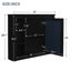 Armoire de rangement murale chic avec miroir et 6 tablettes ouvertes Chic