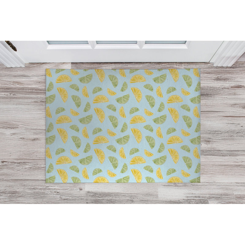 Limes et citrons d'été, L 60 po x L 84 po, Bleu nuage