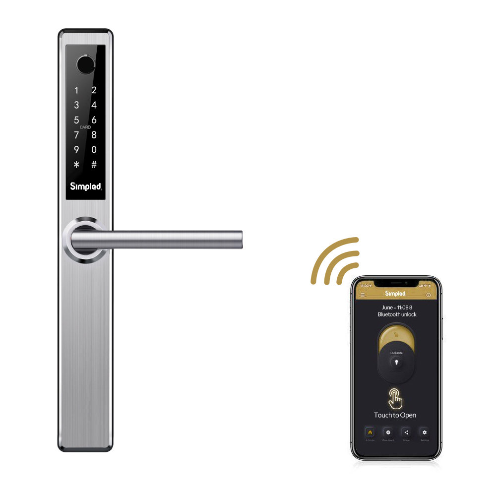 Simpled HF Slim Series Smart Lock HF - Silver | Wayfair.co.uk