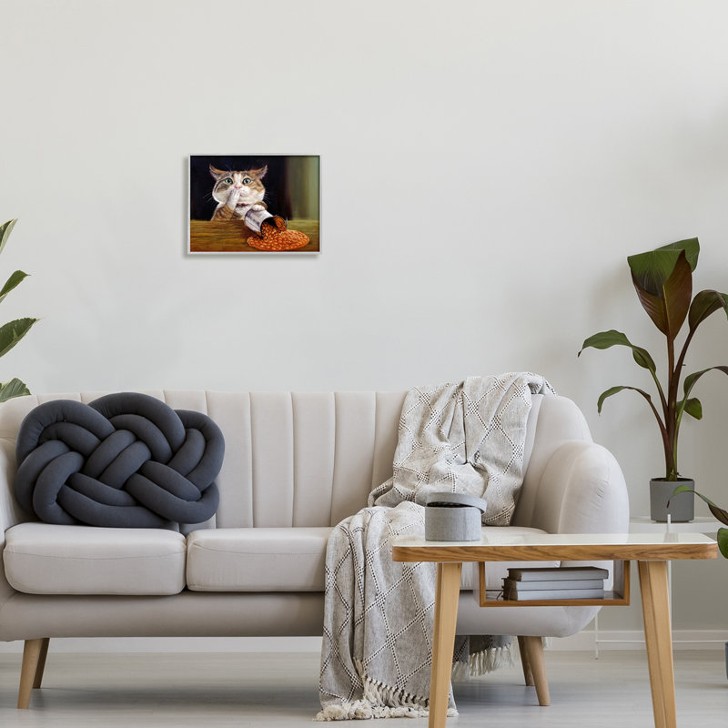 «Spills the Beans», Luciant Heffernan, peinture sur toile, H 11 po x l 14 po x P 1,5 po, Estampe numérique Farmhouse