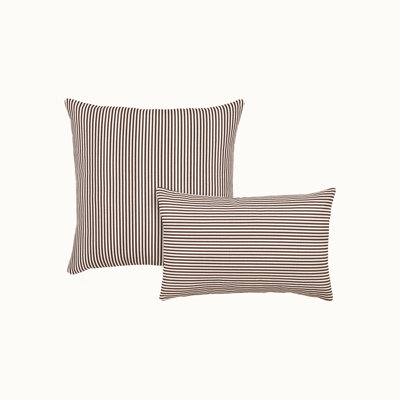 Striped Jacquard 2-Piece Combo Pillow Set Includes: 13"X 20" Boudoir Pillow And 20"X20" Square Pillow By Sherry Kline. Zippered Pillow Covers Only, Not Filled