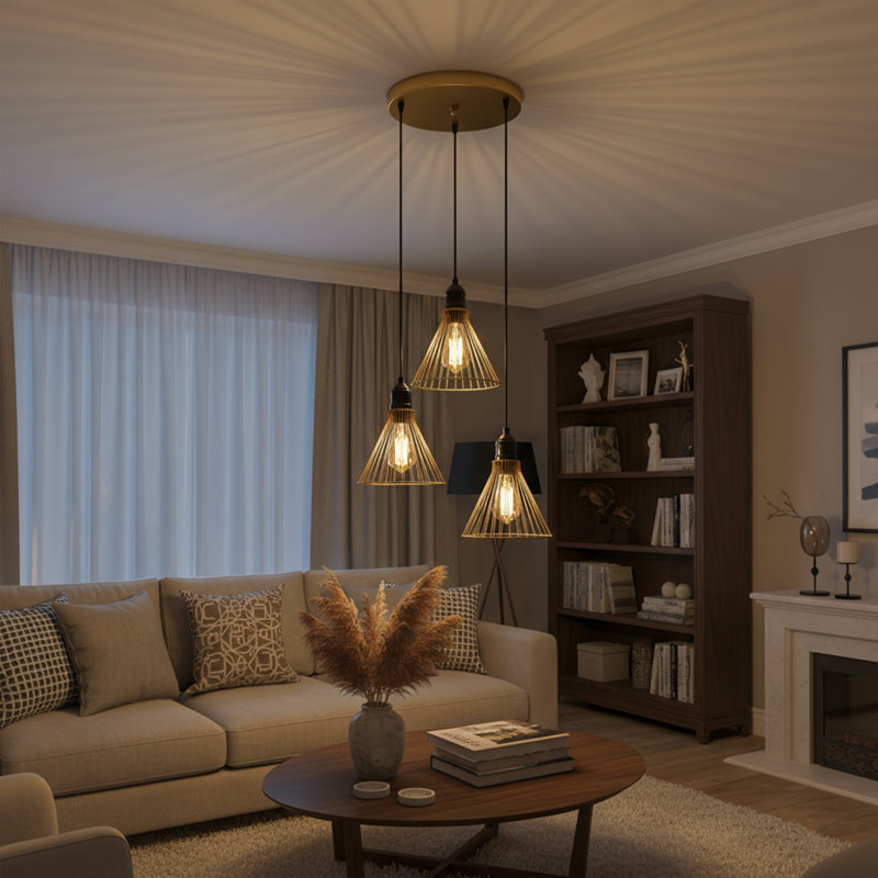 Luminaire suspendu conique à 3 lumières Kensington