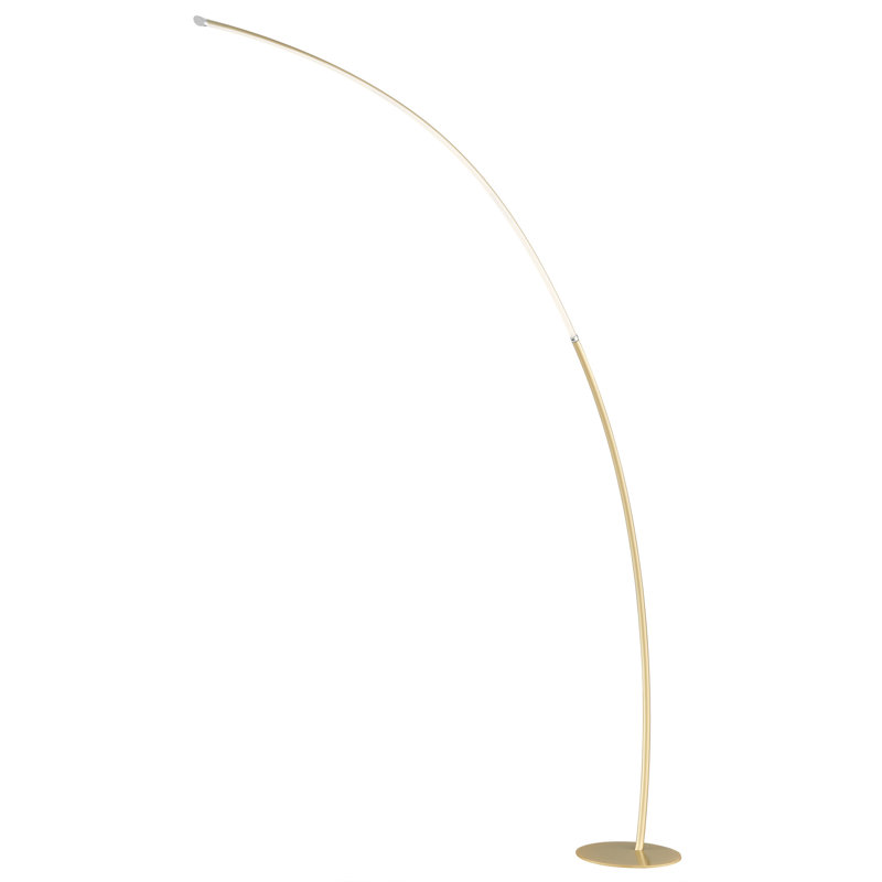 Spataro 80'' LED Arched Floor Lamp, Gold