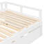  Lit de jour simple à rallonge avec gigogne coulissante, grand format, blanc-1685605857