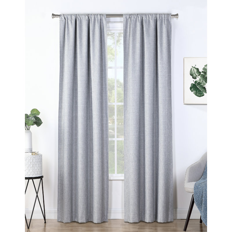 Pisco Blackout Curtain Pair, 40" W x 84" L, Gray