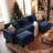 Brazell 120" W U-Shaped Modular Sectional Sofa, Cloud Couch With Two Ottomans & Removable Cushions-1192785077