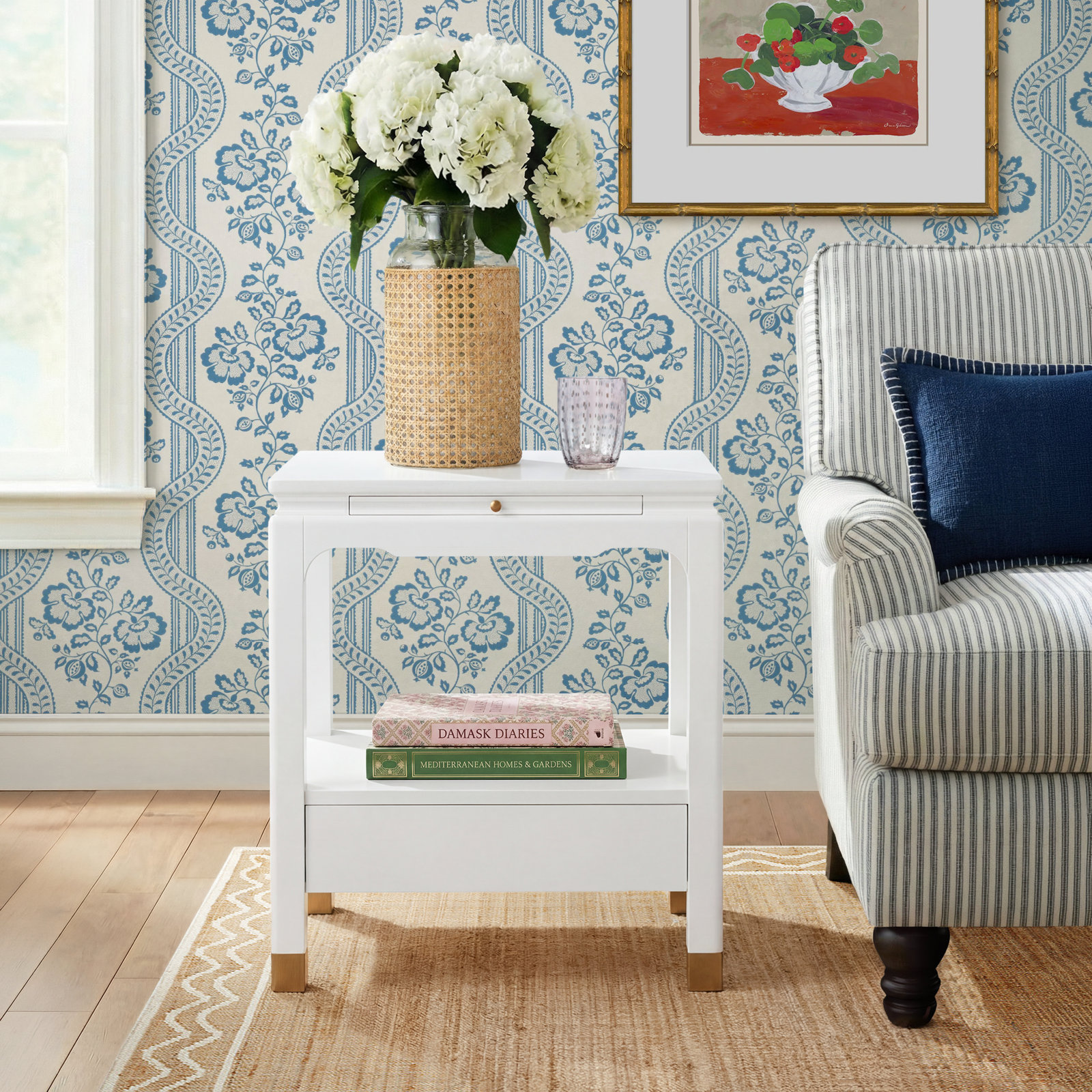Eave Bedside Table, White