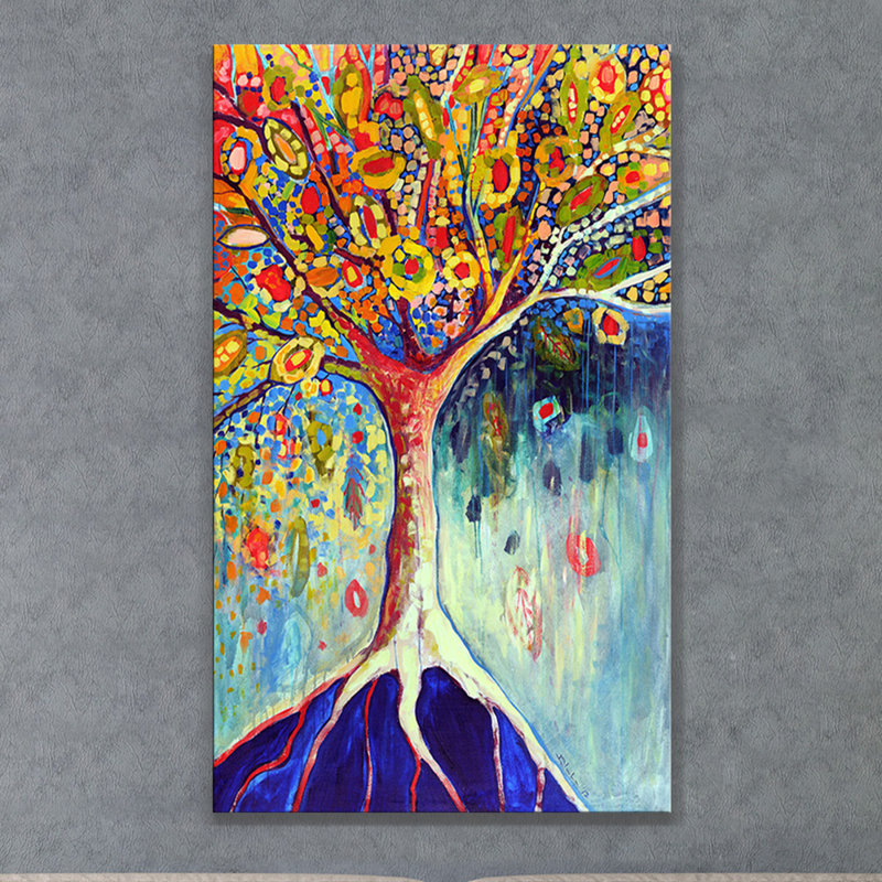 « fiestatree » par jennifer lommers,, reproduction d’art sur toile tendue, H 40 po x l 24 po x P 1 po