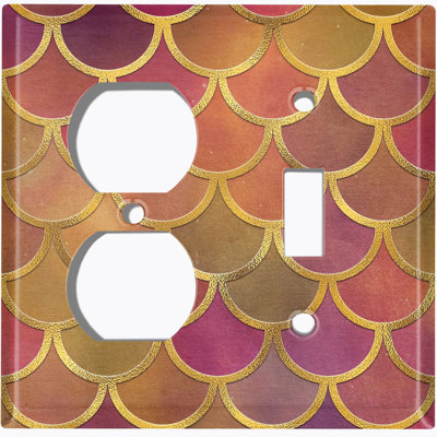 Patterned 2 - Gang Combination Plate Standard Combination Wall Plate