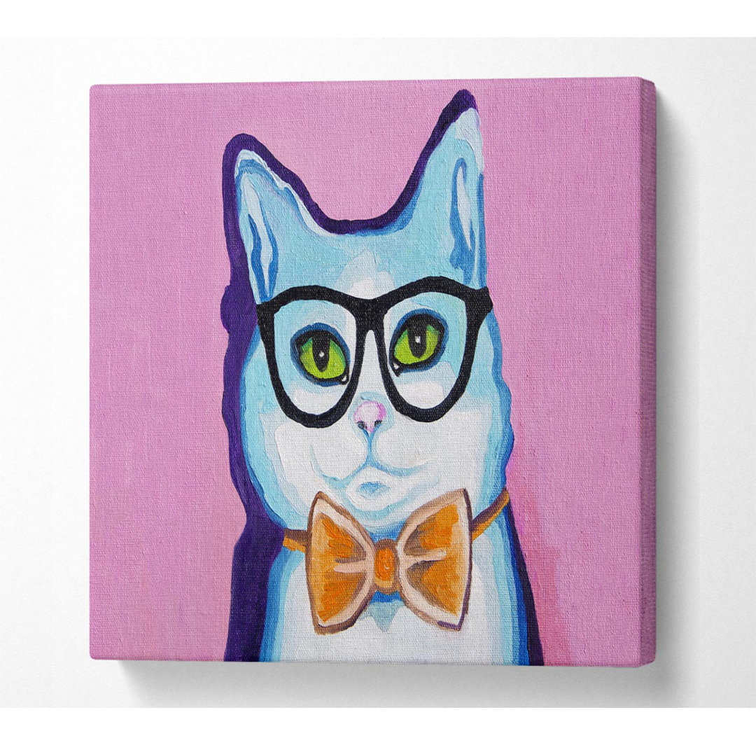 Clevere Katze - Kunstdrucke auf Leinwand - Wrapped Canvas