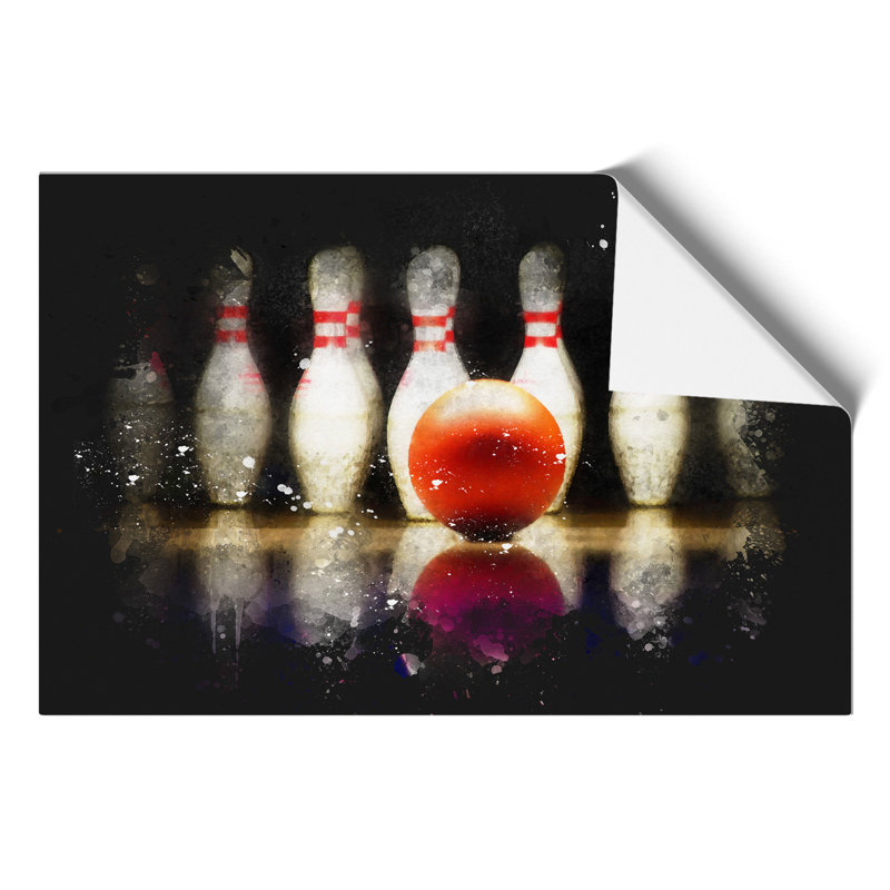 Ten Pin Bowling - No Frame Print, 21cm H x 30cm W x 0.1cm D