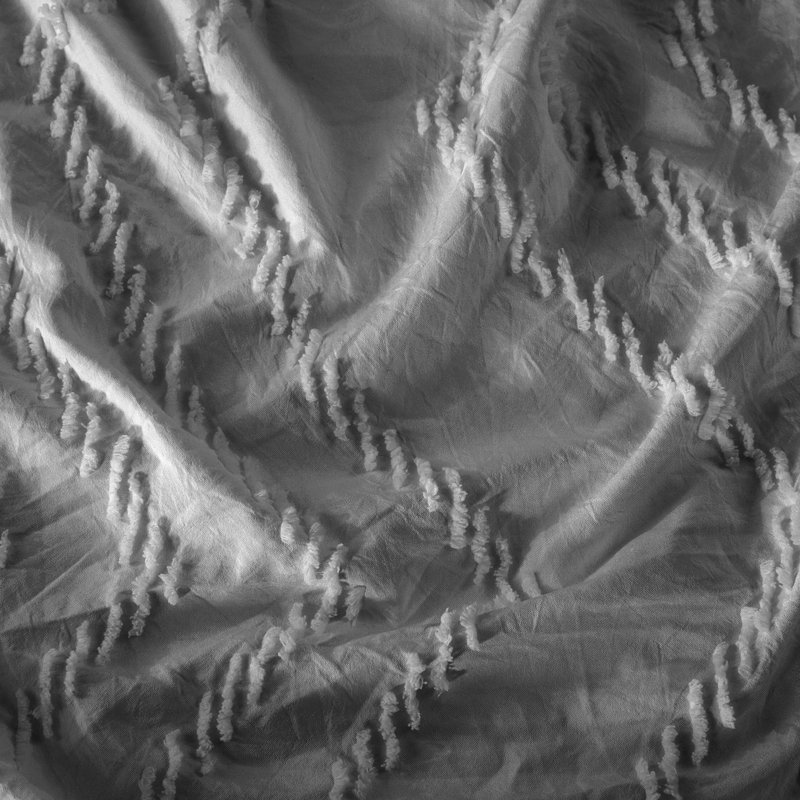 Dark Gray Microfiber Full/Queen Duvet Cover Set with Wave Pattern
