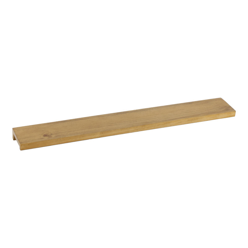 Solid Wood Floating Shelves, Light Natural Wood, 1.85" H x 36.02" W x 5.51" D