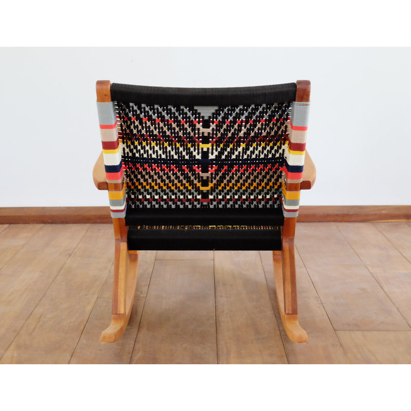 Masaya Rocking Chair, Natural, San Geronimo Pattern