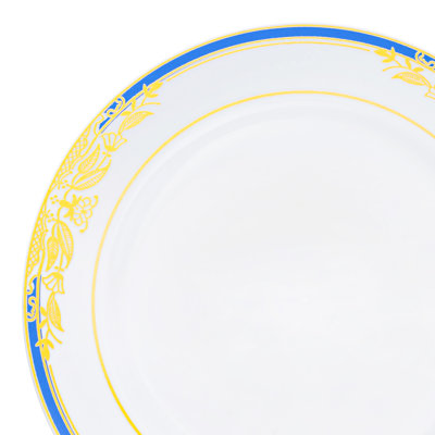 Assiettes en plastique blanches avec rebords Harmony (10,25 po)