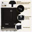 Meuble-lavabo noir 30 po avec lavabo simple et armoire encastrée Combo
