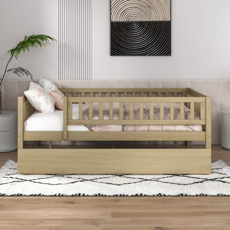 Haylyn Full Platform Bed with Trundle, Natural
