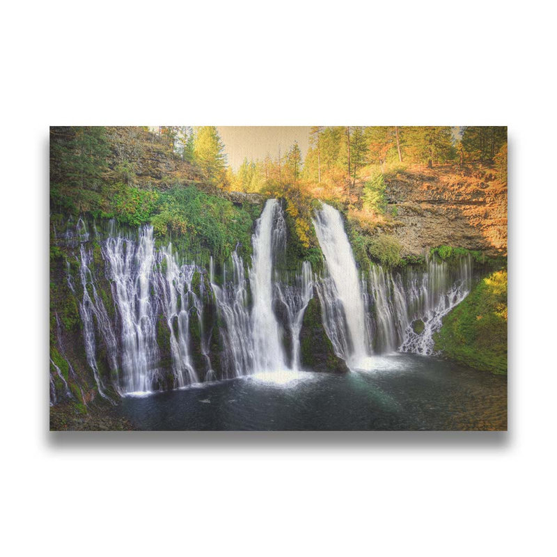 Burney Falls par Kelly Wade, Toile tendue, Non, H 8 po x l 12 po