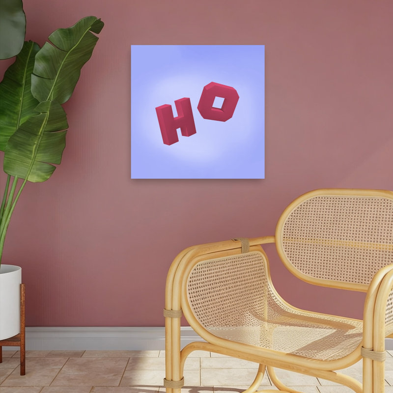 «Vibrant Letters Abstract Contemporary Winter», reproduction d'art murale, 18" H x 18" W