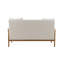  Cynthia - Causeuse moderne en tissu blanc et bois