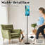 Lampe sur pied en marbre bleu doré à intensité variable moderne avec télécommande et pédale abat-jour abat-jour grand poteau de coin pour le salon, la chambre et le bureau
