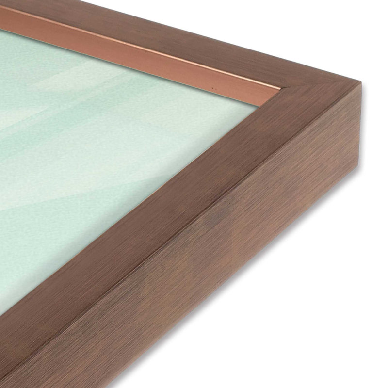 «Seacliff Whispers V1», impression encadrée sur papier par Azure Artisanal Studio, Rose poudre