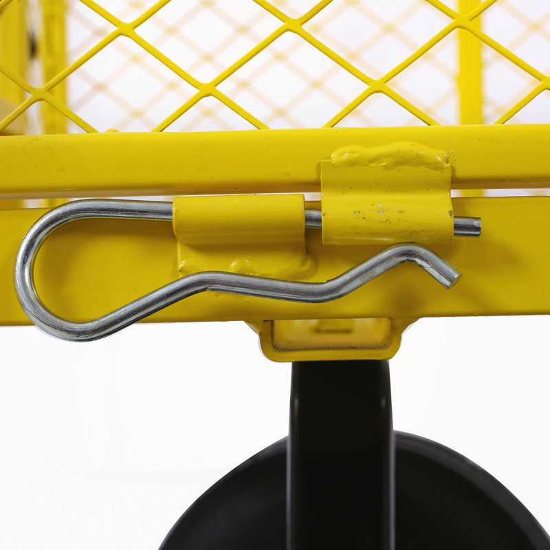 Chariot de jardin en acier, Jaune