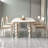 Modern White Rectangular Sintered Stone tabletop Dining Table-924797627
