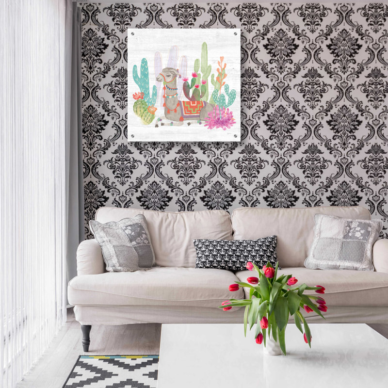 «Lovely Llamas I» par Mary Urban, H 24 po x l 24 po x P 0,2 po