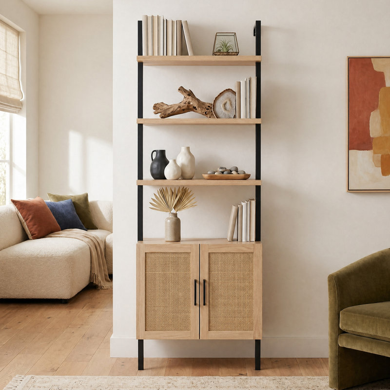 Dearbhaile Ladder Storage Bookcase, Light Oak