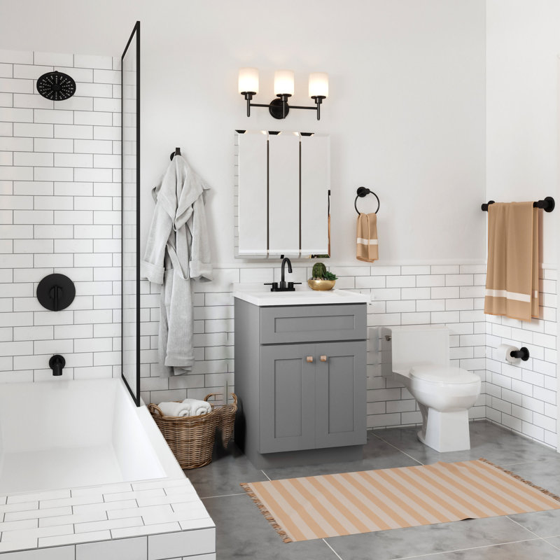 25-Inch Solid White Cultured Marble Vanity Top with Backsplash