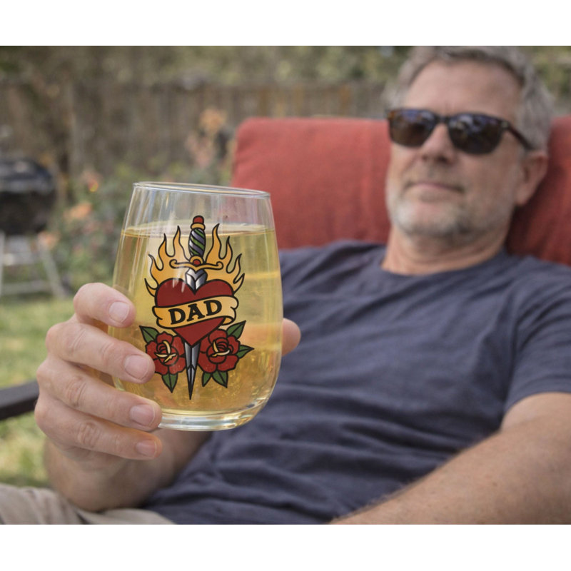 Wine Glass Dad 15 Oz