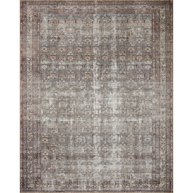 Georgie Moss and Bark 10' x 14' Wool Blend Area Rug