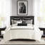 8 pièces de style couette pour grand lit, broderie classique moderne, surdimensionnée pour une meilleure couverture, literie confortable toutes saisons, microfibre brossée douce, confort et bourre, coussins décoratifs et cou de luxe