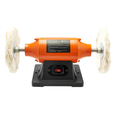 3/4HP Bench Buffer Polisher, 8-inch Bench Polishing Buffing Machine, 3450RPM Single Speed Benchtop Polisher with 2PCS Cloth Wheels & Cast Iron Base for Metal, Jewelry, Wood Polishing