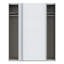 Modern Wardrobe with 2 Sliding Doors, Engineered Wood, White-1861188268-1865456530
