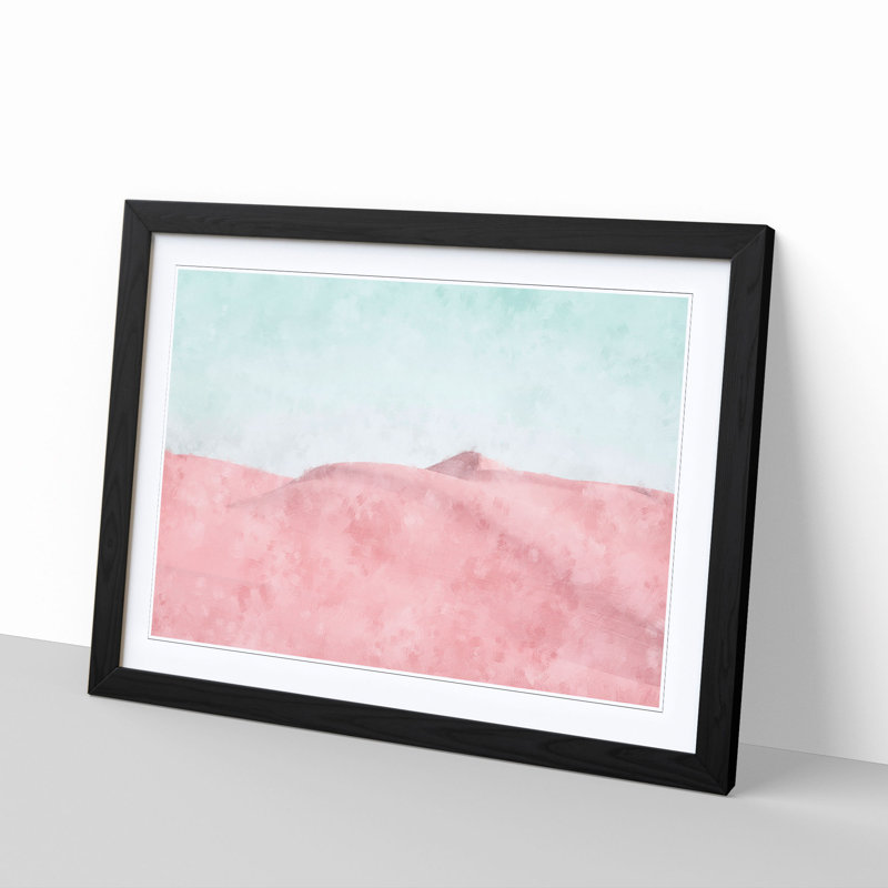 The Sand Dunes In Southern California - Single Picture Frame Painting on MDF, Black, 33cm H x 45cm W x 2cm D