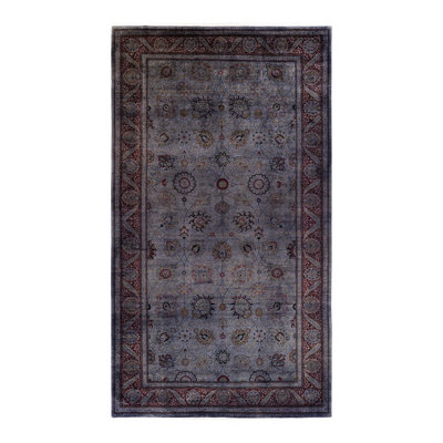 Tapis noué à la main unique en son genre Holsworth - gris